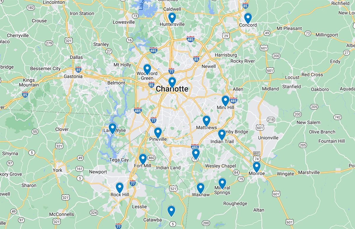Blue Fox Service Area Map